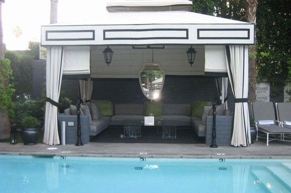 Free Standing Cabana (with curtains)