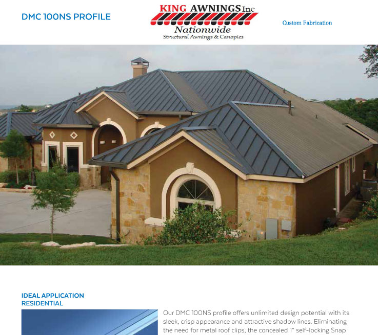 STANDING SEAM KING AWNINGS