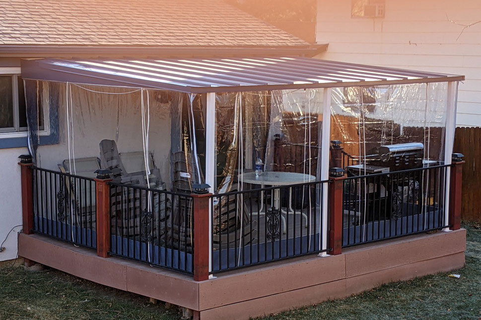 Standing Seam Patio Awning Enclosed