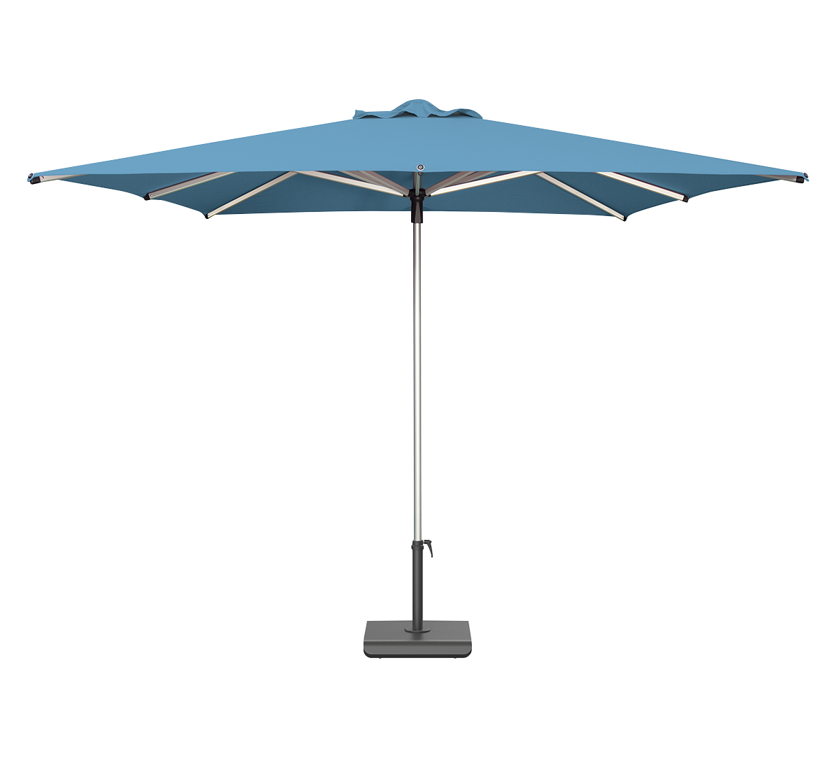 The Libra’s simplistic design features an easy to use push up system with secure automatic locking. The Libra’s internal counterweight design ensures the umbrella opens easily and glides to a close with ease.
