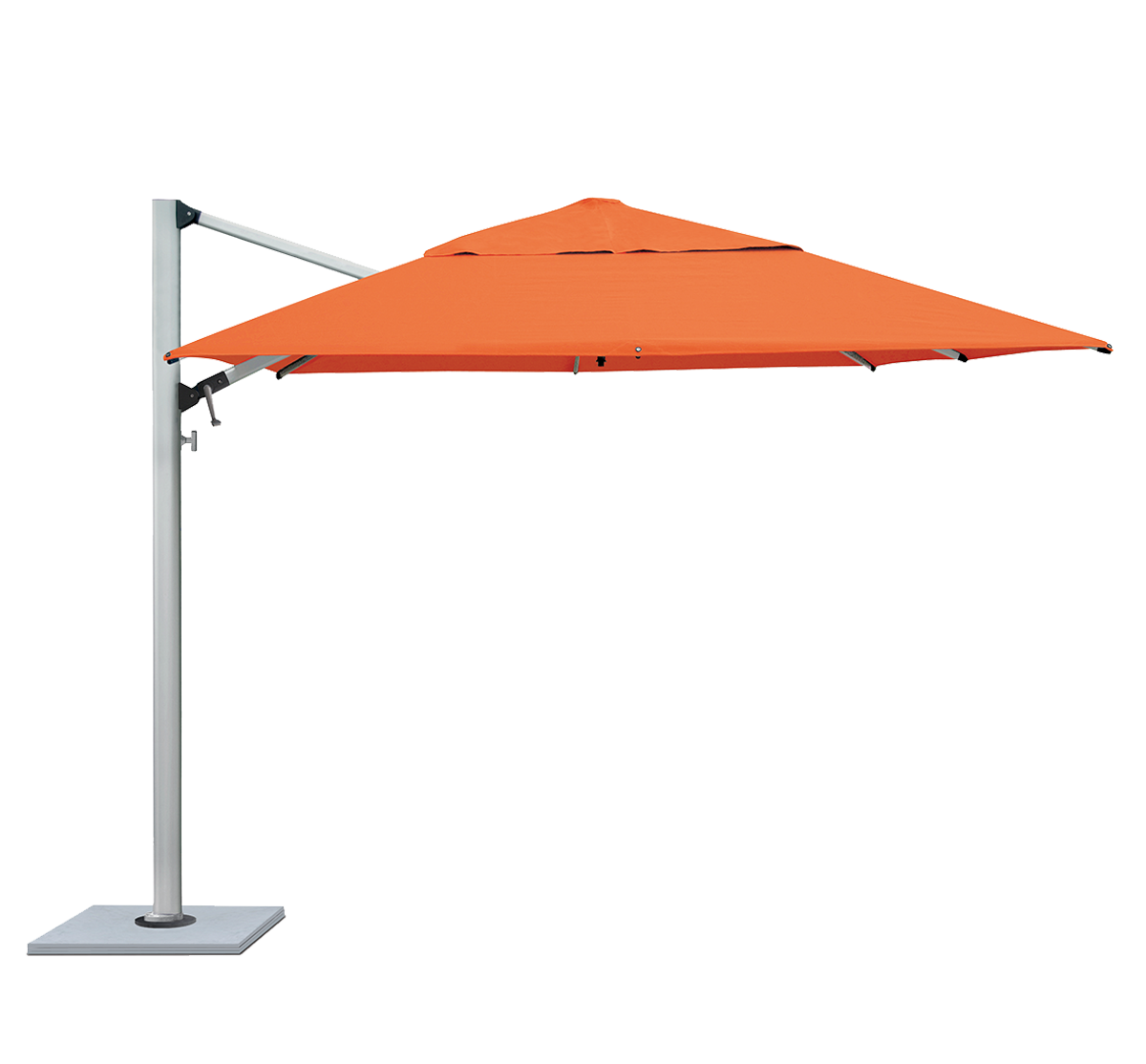 The Polaris impresses in both form and function. This designer sidepost umbrella offers an effortless crank and infinite tilt function to provide shade coverage at any time of the day. Sophisticated styling and superb construction make the Polaris one of our most popular models.